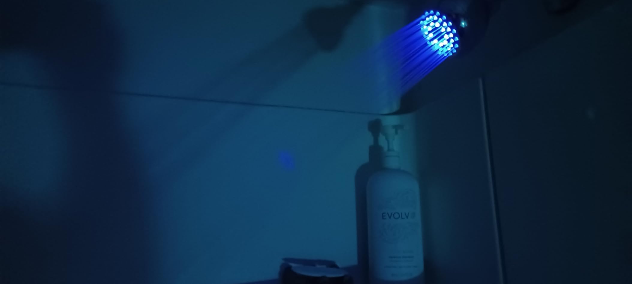 High Pressure LED Showerhead, 3 Colors Light Changing, Changes Color with Temperature, Chrome customer photo 2