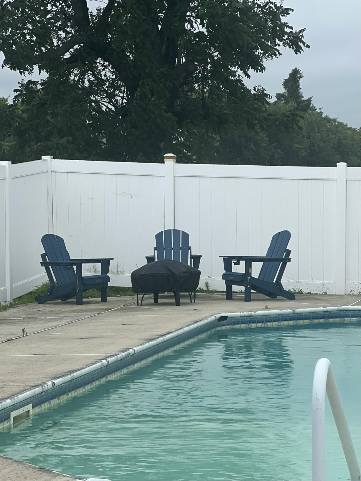 Folding Adirondack Chair Set of 2 with Cup Holder, Fire Pit - White | All Weather Adirondack Chairs with Wood Texture, Fire Pit Chairs for Outdoor, Deck, Backyard, Patio Chairs, Lawn Chairs customer photo 1