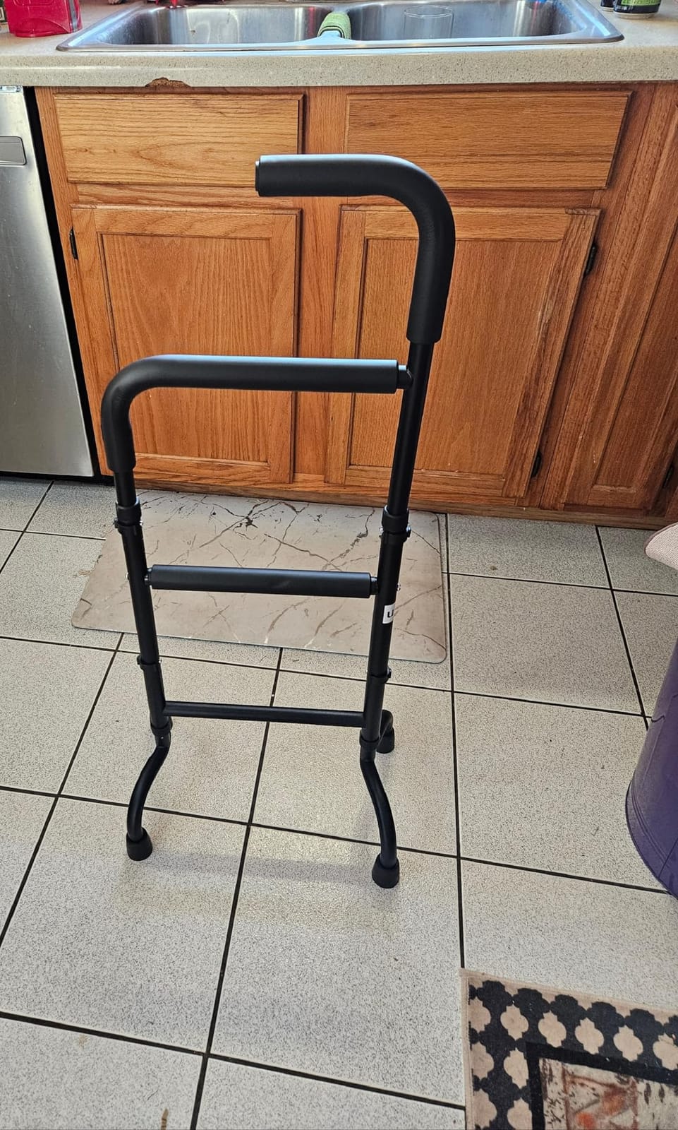 Adjustable Stand Assist for Elderly | 2-in-1 Standing Rail & Walking Cane with Anti-Slip Handle, Ideal for Daily Living customer photo 1