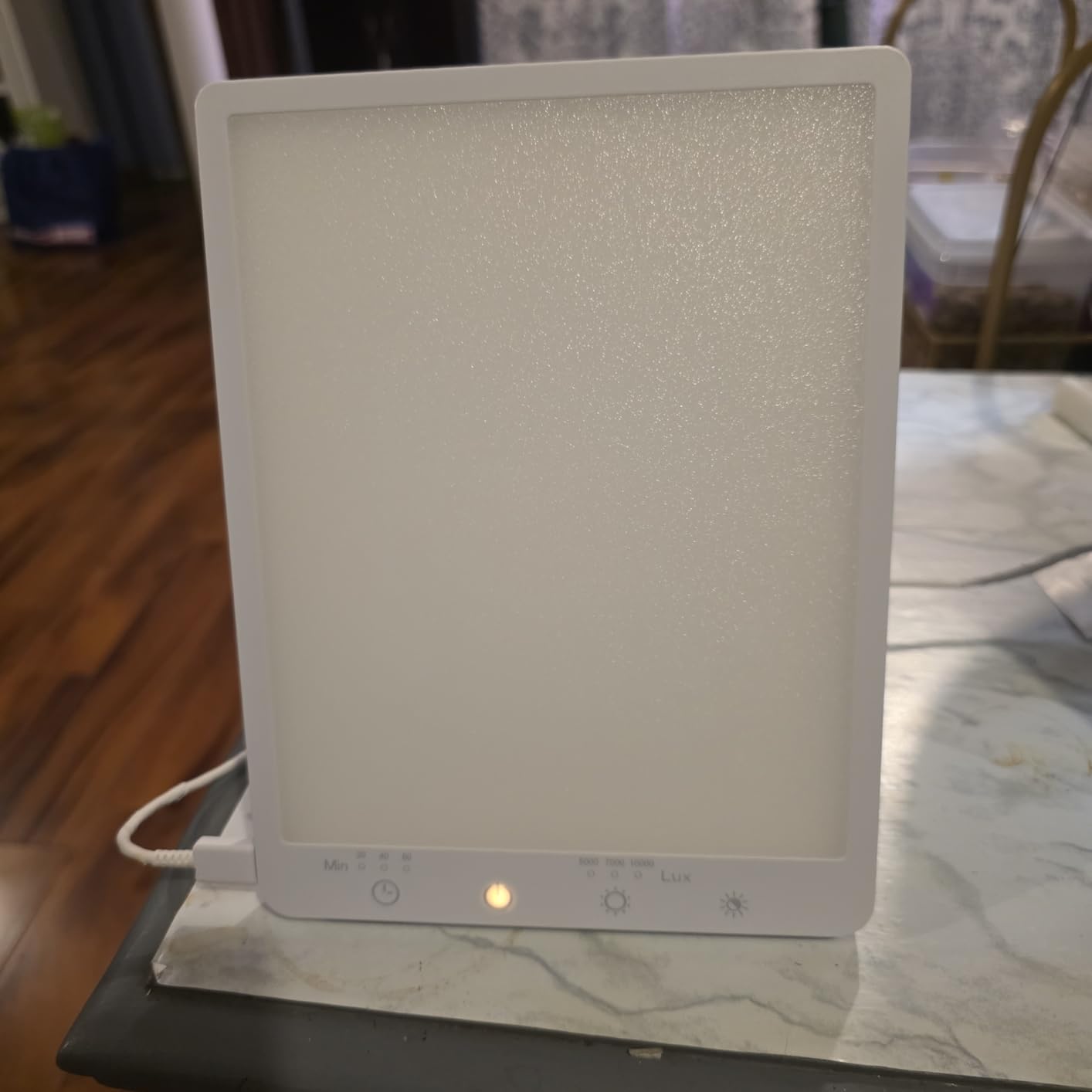 10000 Lux Light Therapy Lamp - Full Spectrum Therapy Light, 3 Color Temperature & Wall Mount Therapy Lamp, Portable Daylight Lamp for Home & Office, Memory Function & Touch Control. customer photo 1