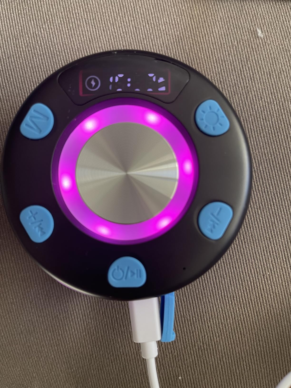 Bluetooth Speaker, Shower Speaker, IP7 Waterproof Portable Speakers Bluetooth 5.4 with HD Sound, RGB Light/LED Display/Hands-Free Call/Suction Cup Perfect for Bathroom Sing-Along Stocking Stuffers customer photo 2