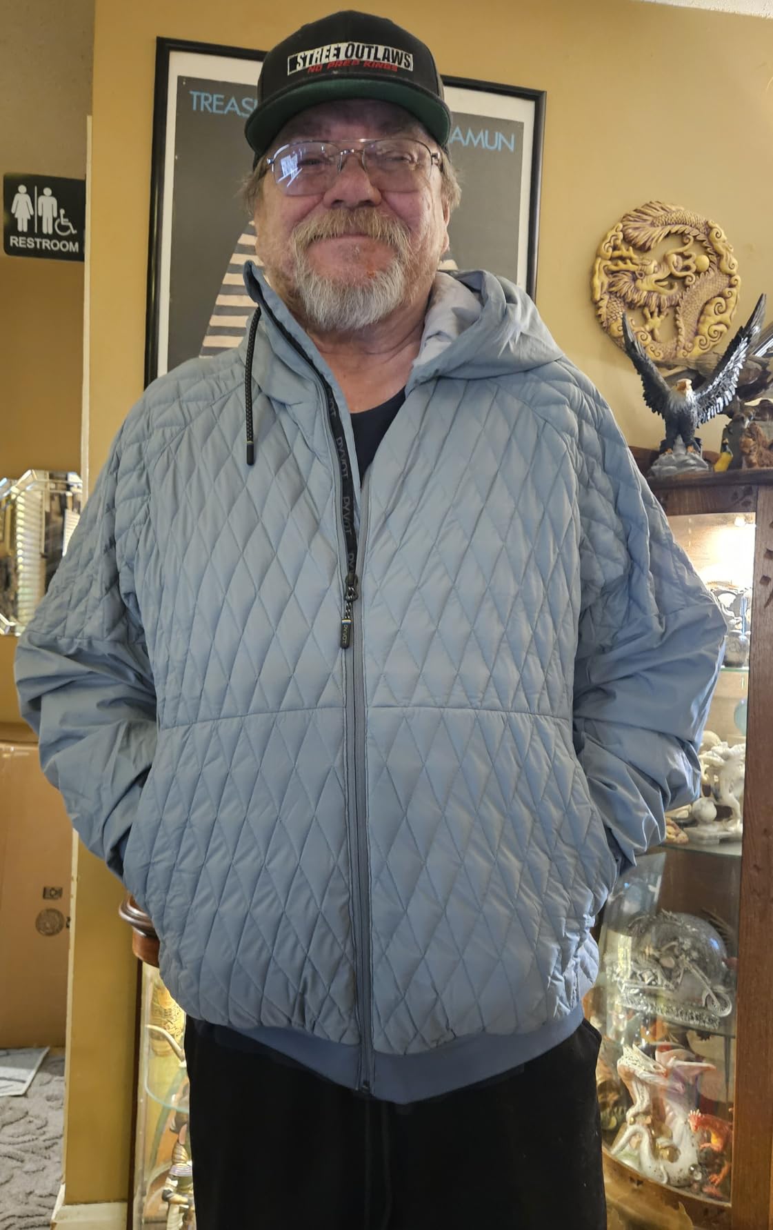 PYVOT Men's Output Hooded Jacket, Quilted Sensory Weighted Apparel customer photo 1