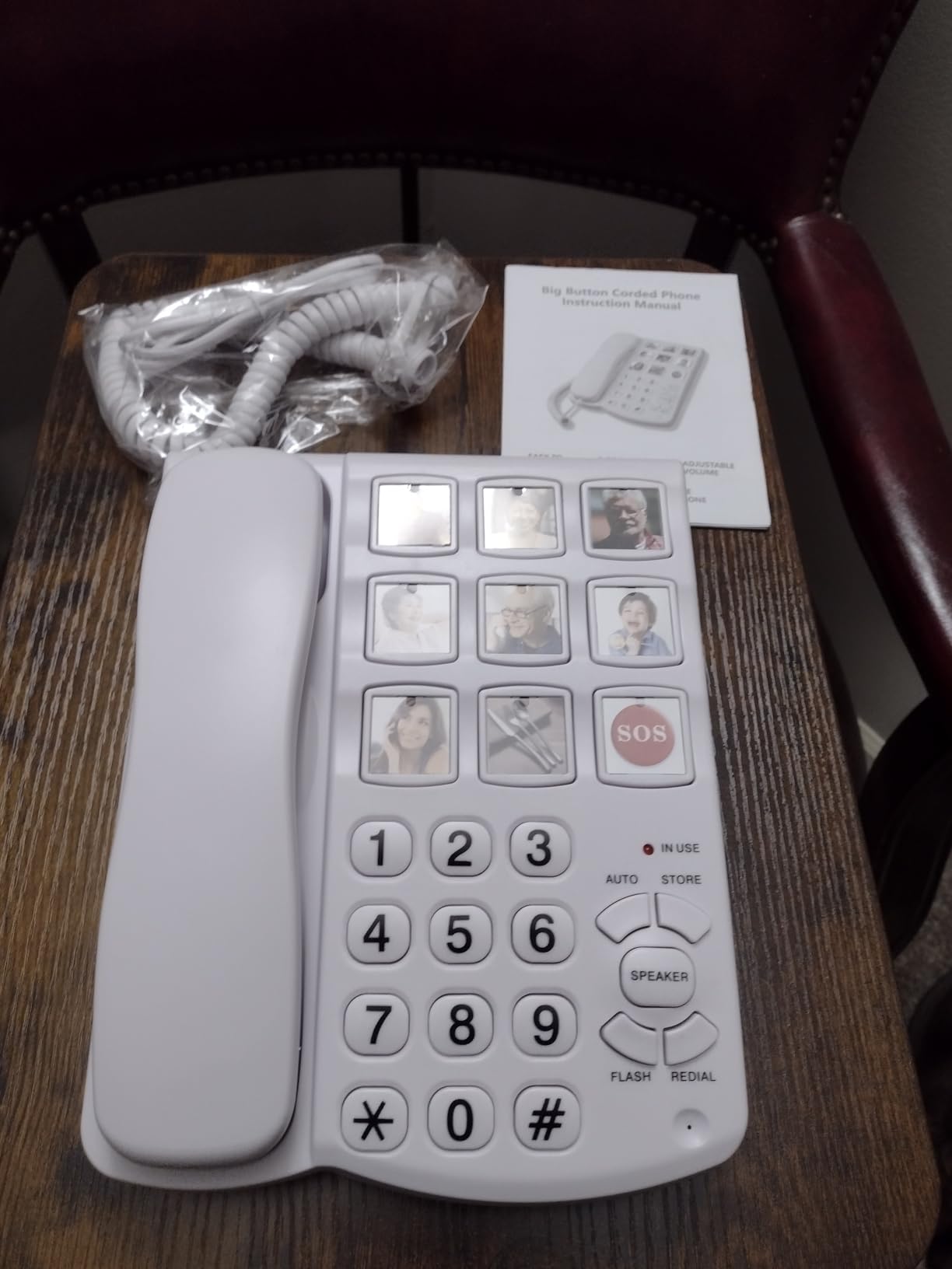 Corded Landline Phones for Seniors - Dementia/Alzheimers Phone for Seniors, 9 Big Picture Buttons & One-Click Dialing - 110dB Loud Ringer, Hands-Free - for Visual Hearing & Memory Impairments customer photo 2