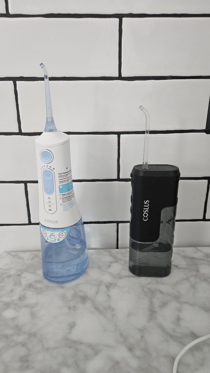 COSLUS ADA Accepted C51 Portable Water Flosser for Teeth: 3 Modes & 6 Pressure Settings with Jet Mode Water Dental Pick for Orthodontic, Braces, Sensitive Gums, Compact for Travel, for Multiple Users customer photo 2