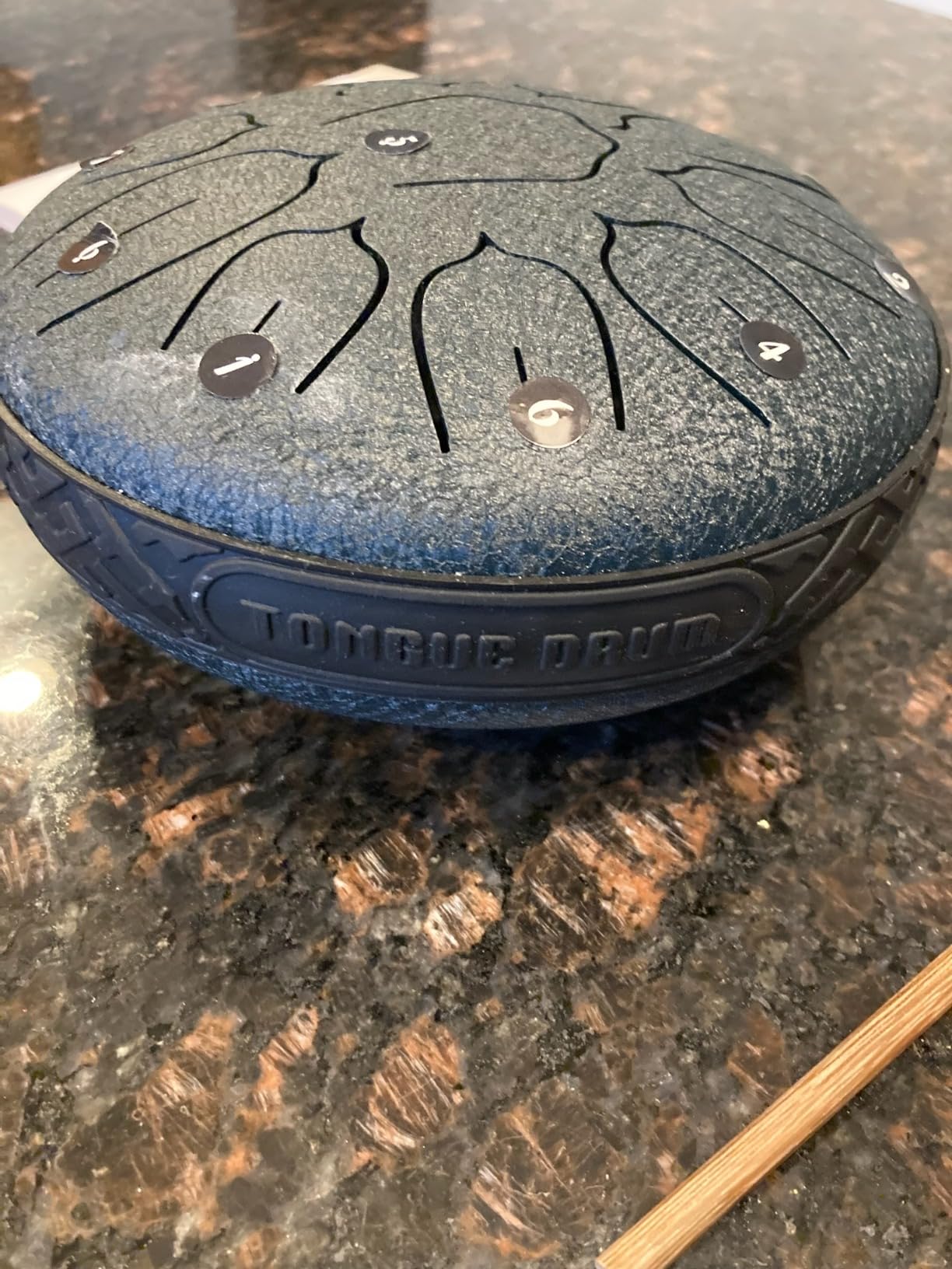 Steel Tongue Drum 6 Inch 11 Notes Musical Instrument Rain Drum Style Gift | Adults & Beginners Percussion for Music Education, Calming, Relaxation, Meditation (Navy) customer photo 2