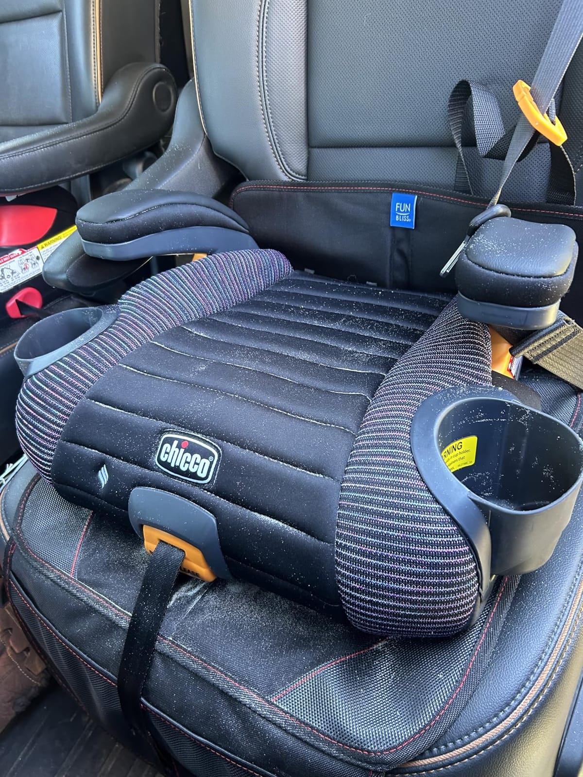 Chicco GoFit ClearTex Plus Backless Booster Car Seat, Latch, Obsidian/Black customer photo 1