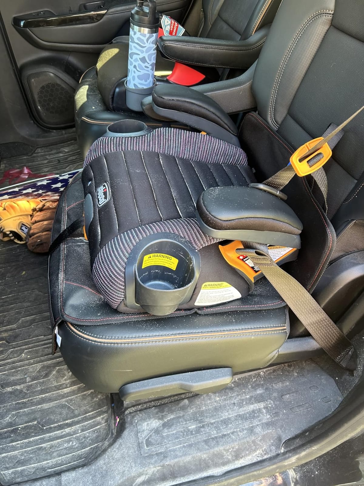 Chicco GoFit ClearTex Plus Backless Booster Car Seat, Latch, Obsidian/Black customer photo 2