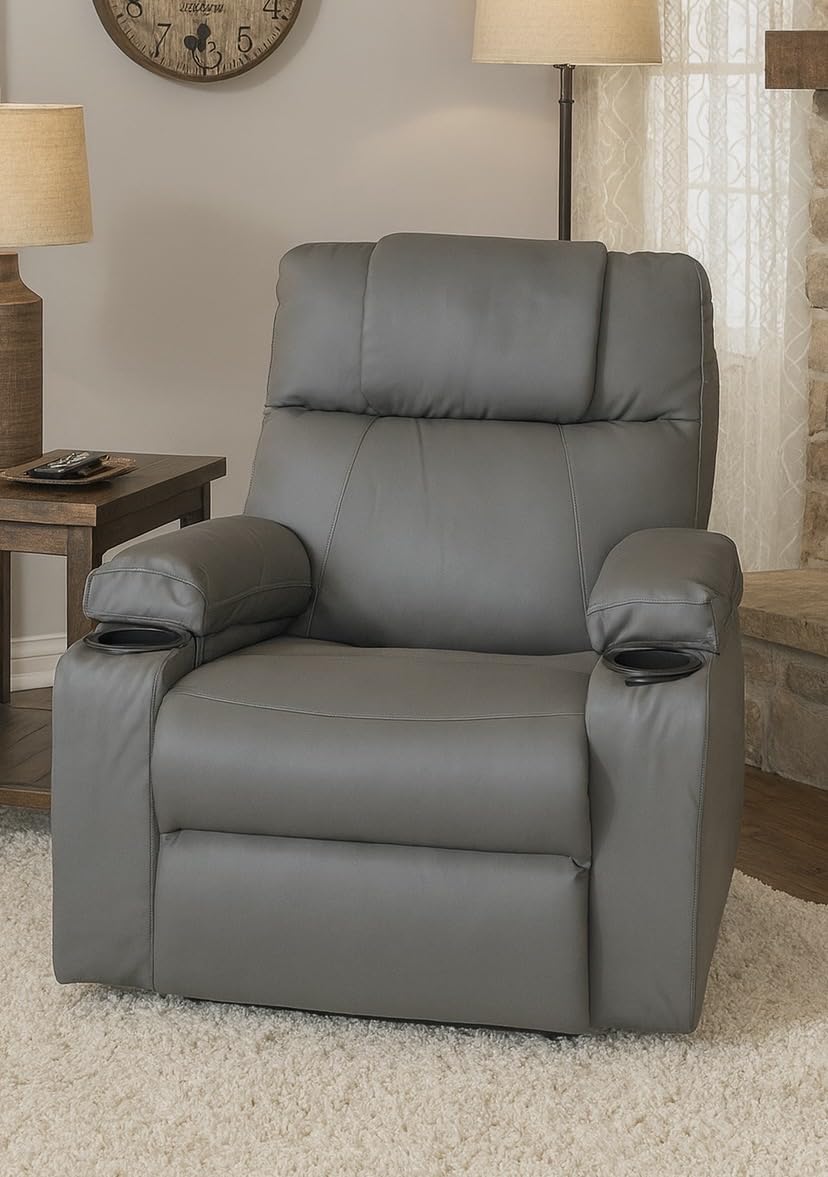 Power Lift Recliner Chair for Elderly with Massage & Heat, Black | Comfort Fit for 5'2