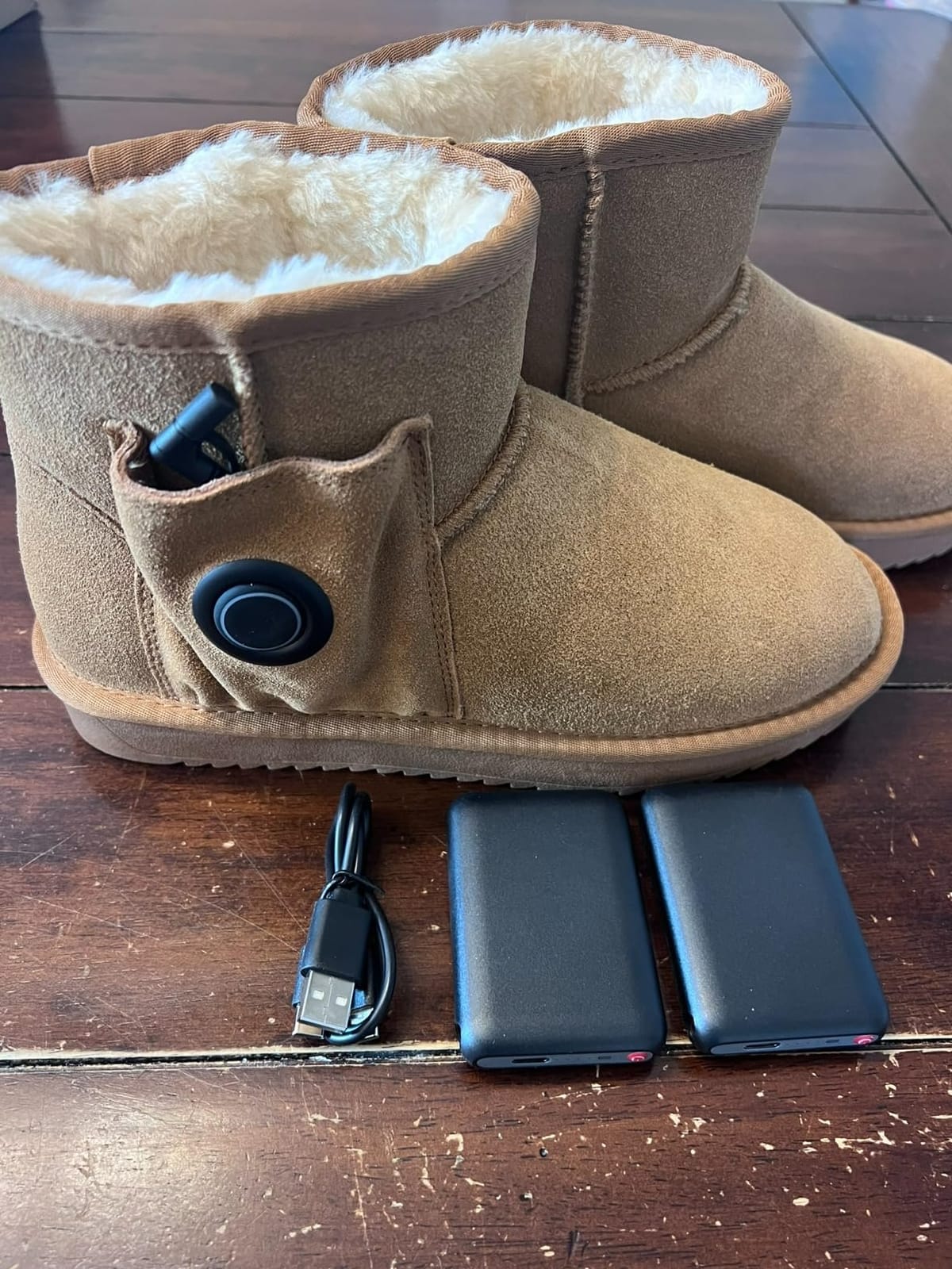 Heated Boots for Women & Men, Waterproof Winter Heated Shoes with 5000mAh Rechargeable Battery, 3-Level Warming, Electric Foot Warmer for Indoor & Outdoor Use, Heated Slippers for Woman customer photo 1
