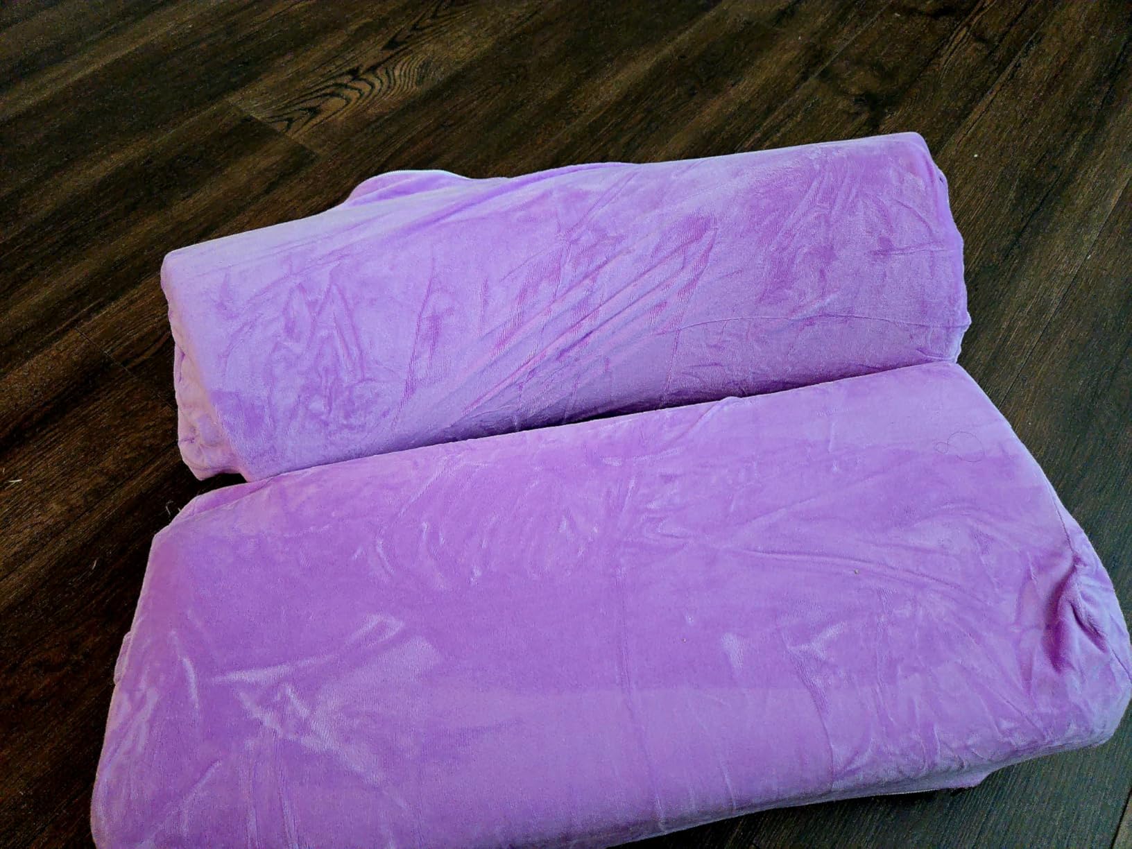 JZHLLA 2 PCS Yoga Bolster Pillow Set Washable Velvet Cover Meditation Bolster with High Density Foam and Carry Handle Rectangular and Cylinder Bolsters for Restorative Yoga customer photo 2