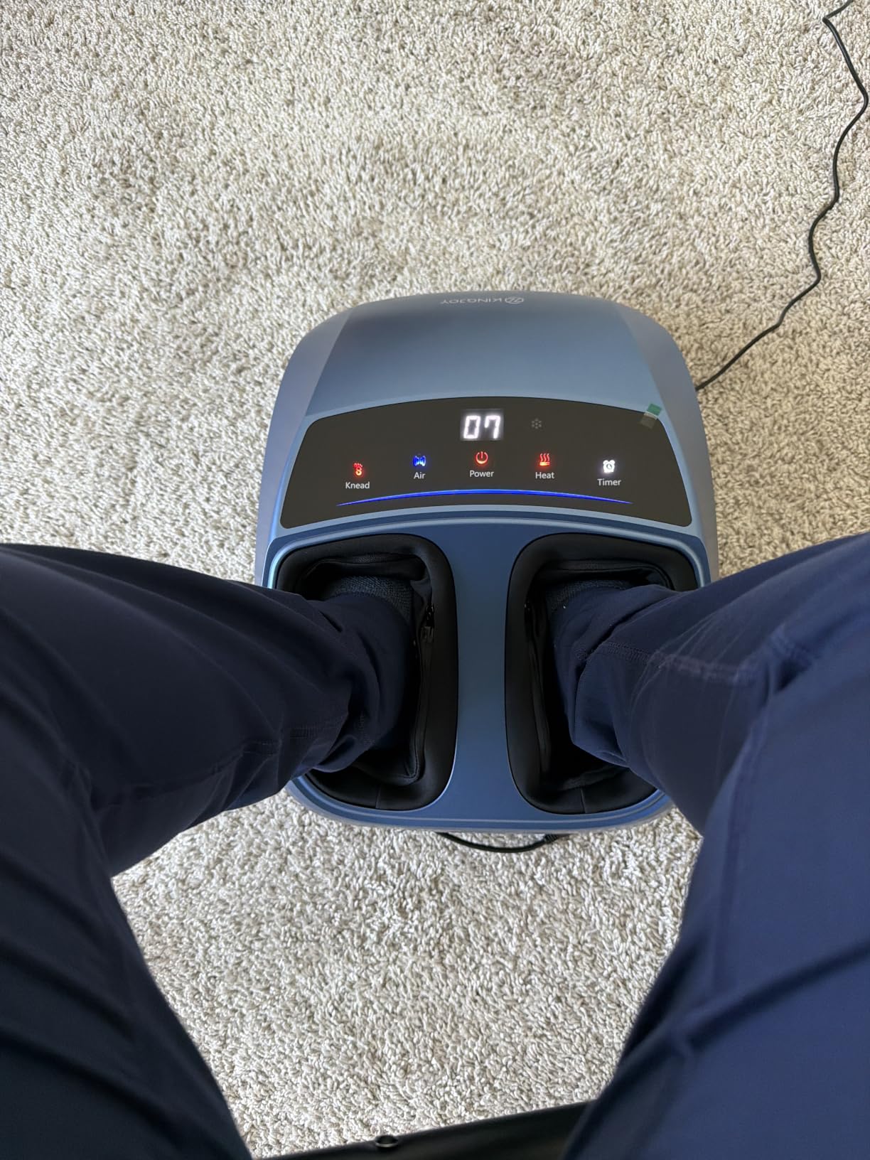 KINGJOY Foot Massager with Heat for Neuropathy, [2026 Upgraded], Deep Kneading Shiatsu Foot Massager for Plantar Fasciitis, Fits Up to Men Size 14, Ideal for Seniors and Family Daily Care customer photo 2