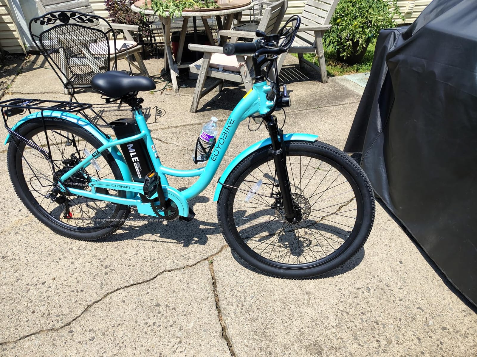 MOONCOOL Electric Bike for Adults, 700W Peak Power Cruiser Electric Bikes | 7 Speed Step-Through EBike, 36V 10.4Ah Removable Battery, Up to 45 Miles, Aluminum Frame, Front Suspension, City Commuter customer photo 2