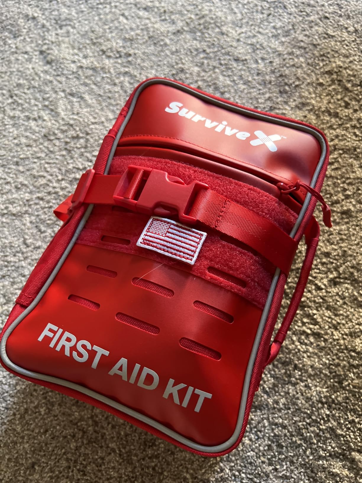 SurviveX Large Pro First Aid Kit, Emergency Kit for 5-6 People | Labeled Pockets, Zip Stitch Wound Closures, Quad-fold Organization System, Mountable, Quick Access, for Home, Car, Camping customer photo 1