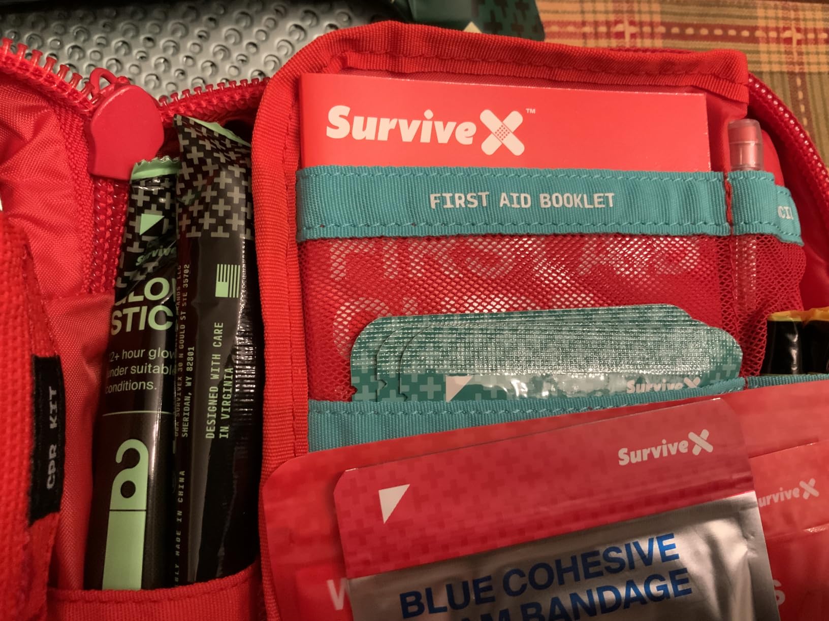 SurviveX Large Pro First Aid Kit, Emergency Kit for 5-6 People | Labeled Pockets, Zip Stitch Wound Closures, Quad-fold Organization System, Mountable, Quick Access, for Home, Car, Camping customer photo 2