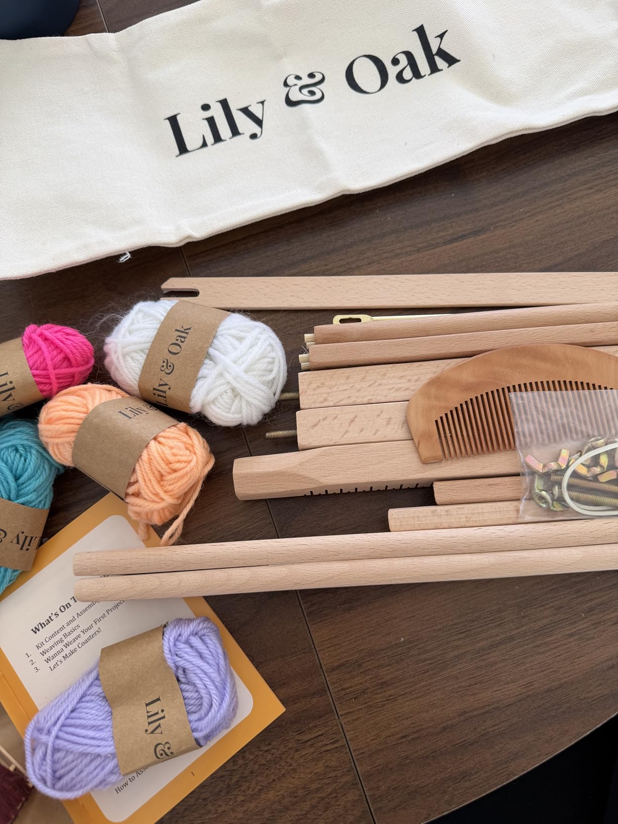 Lily & Oak Weaving Loom for Adults & Kids - Weaving Loom Kit | Beginner-Friendly Table Loom & Lap Loom with Yarn, Tools & Instructions | Wooden Loom for Multicraft Projects (15.8 x 11.8 inches) customer photo 2