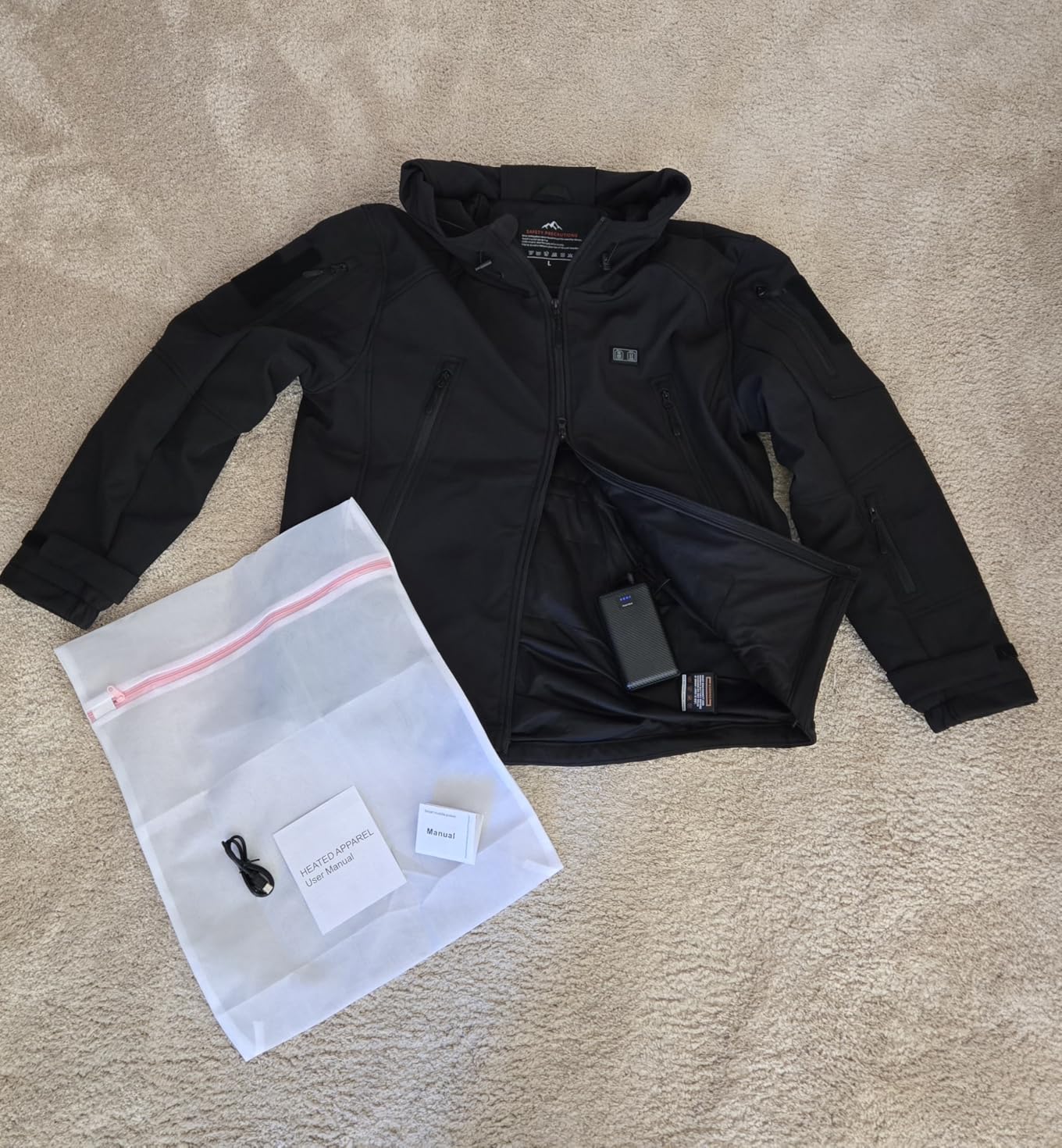 Men's Heated Jacket with 7.4V Battery Pack, 12 Heating Zones, Soft Shell Heating Jacket Coat for Winter customer photo 1