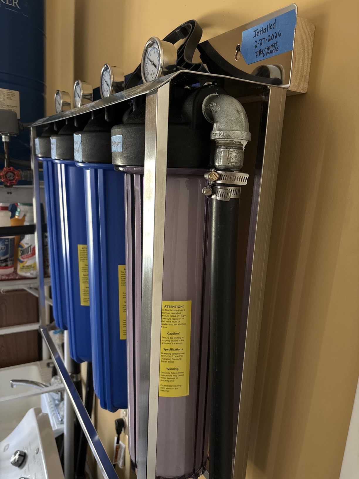 NU Aqua 4-Stage Salt Free Water Softener Whole House Water Filter System | Sediment, KDF + GAC, Water Softener & Carbon Block Filtration customer photo 1