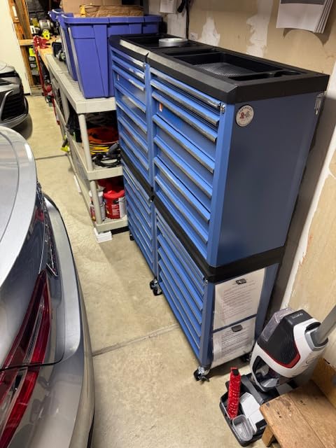 LARBANKE 7-Drawer Rolling Tool Chest with Wheels, Locks, Blue Tool Cabinet | Lock & Keys, 360° Wheels with Brakes, Different Sizes of Drawers, Anti-scratch Drawer Liner, Unique Connect Buckle customer photo 2