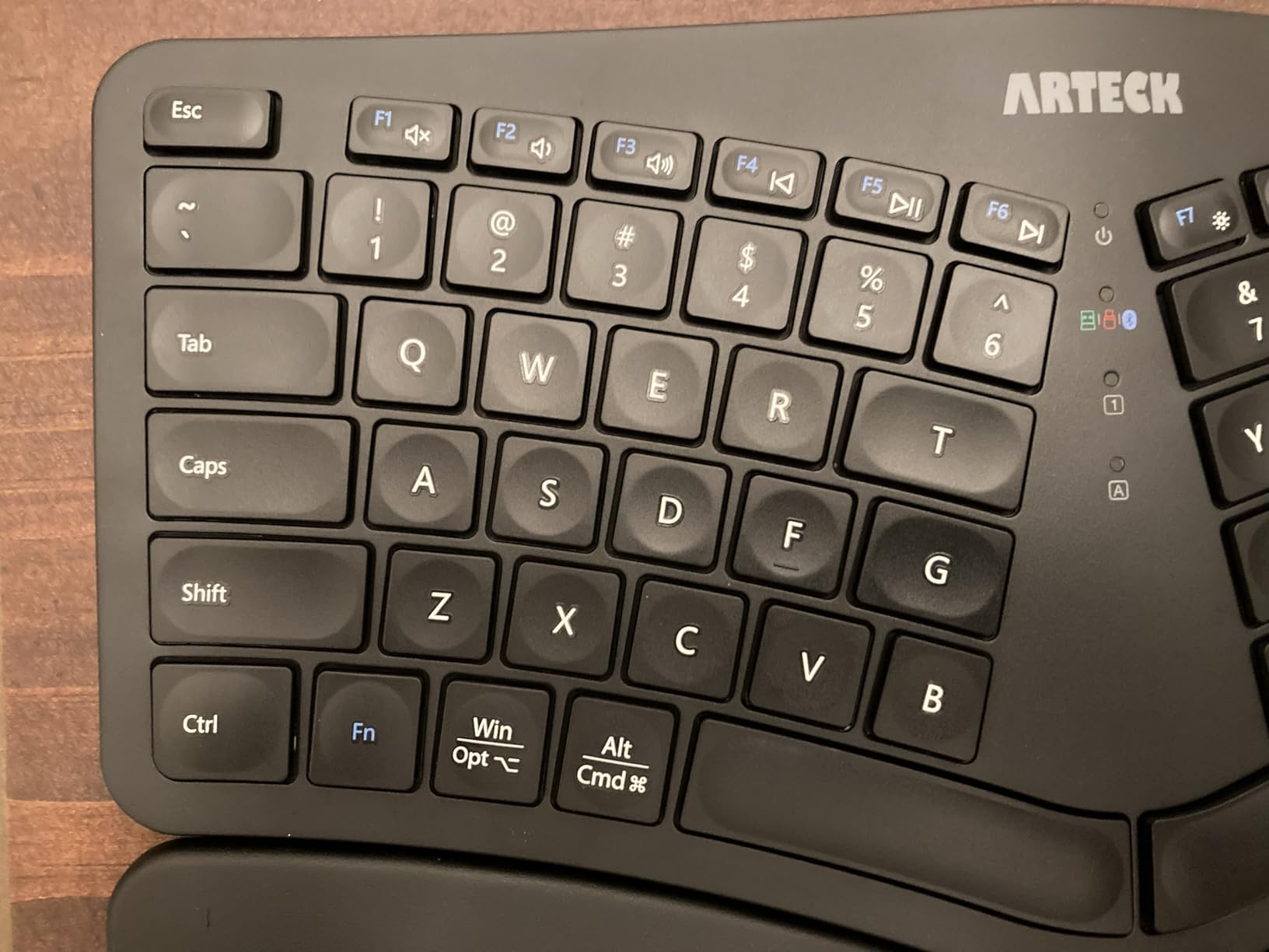 Arteck Ergonomic Keyboard with Cushioned Wrist Palm Rest, Multi-Device Wireless Bluetooth with USB-A USB-C Receiver Comfortable Ergonomic Split Keyboard, for Windows Computer Laptop PC Tablet customer photo 1