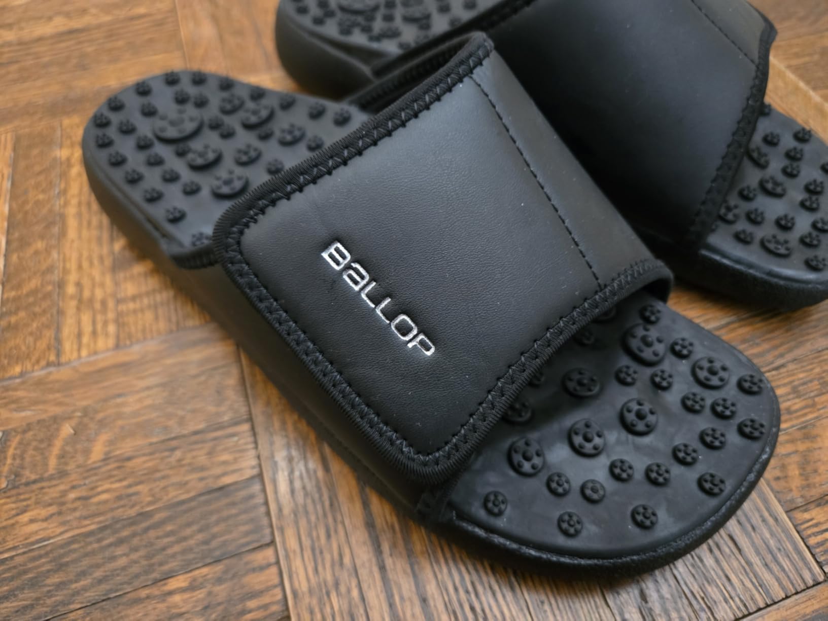 BALLOP Bedking Acupressure Slide Sandals for Men - Foot Massage Slipper with Asymmetric Reflexology Points and Arch Support for Pain Relief and All-Day Comfort customer photo 2