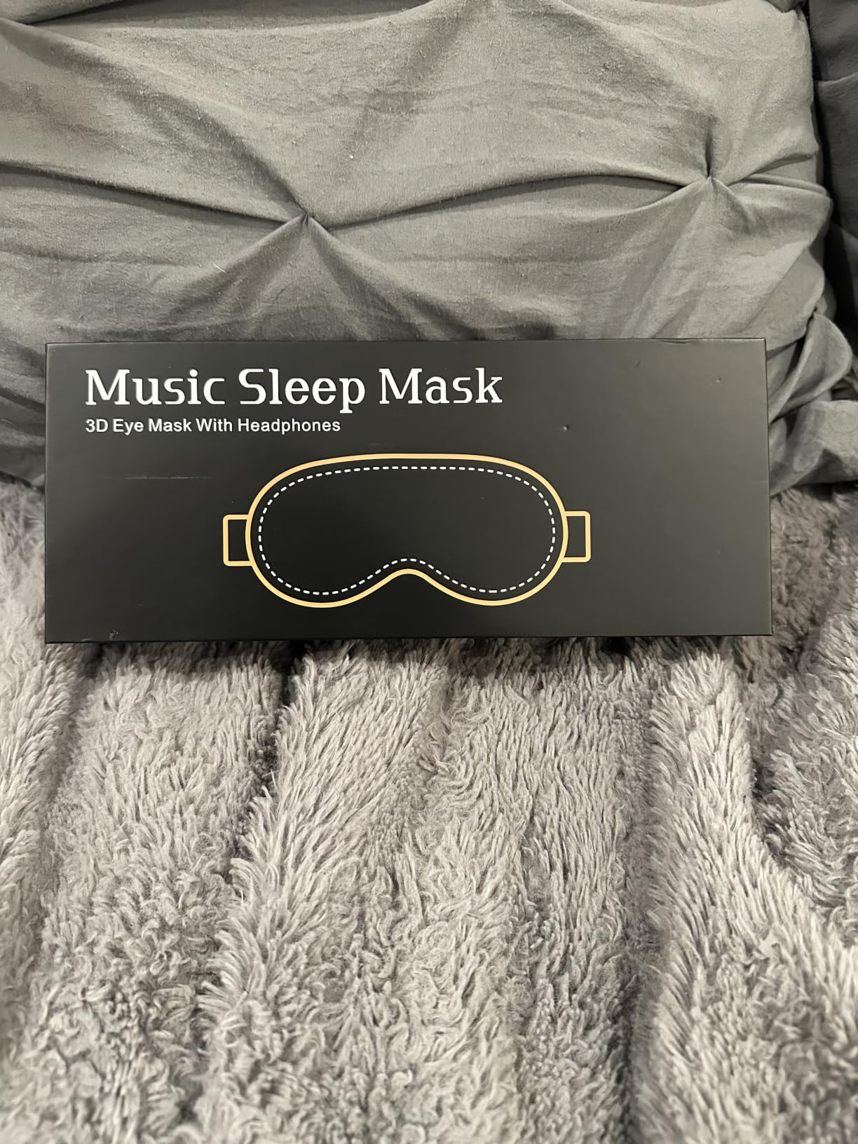 Bluetooth Sleep Mask with Headphones Removable 3D Contoured Cup | Wireless Eye Mask for Sleep, Sleeping Headphones with Thin Stereo Speakers for Men, Women, Travel, Relaxation - Black customer photo 1