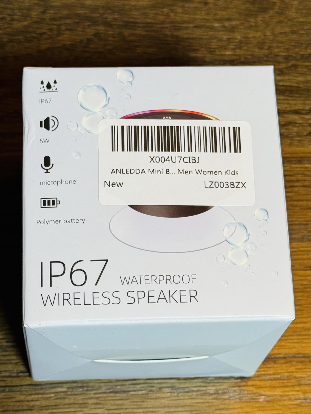 Shower Speaker Bluetooth Waterproof IP67 Certified, Mini Wireless Small Bluetooth Speaker, Portable Speaker with Suction Cup, LED and Mic for Bathroom, Crystal Sound&Bass, Ideal Gifts customer photo 2