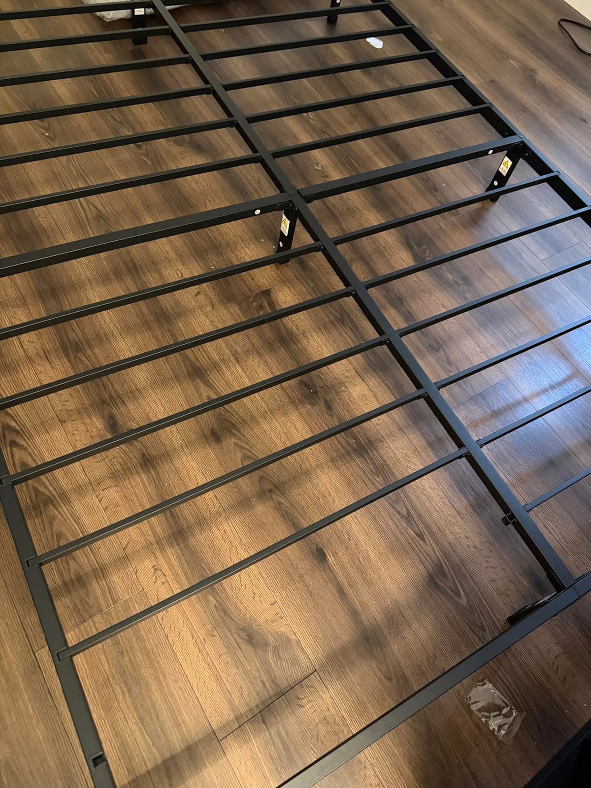 RECCI AirFrame King Size Upholstered Bed Frame with Plush Padded Headboard, 360° Soft Foam Surround, Low Profile Cloud Bed Frame, No Box Spring Required, Easy Assembly customer photo 2
