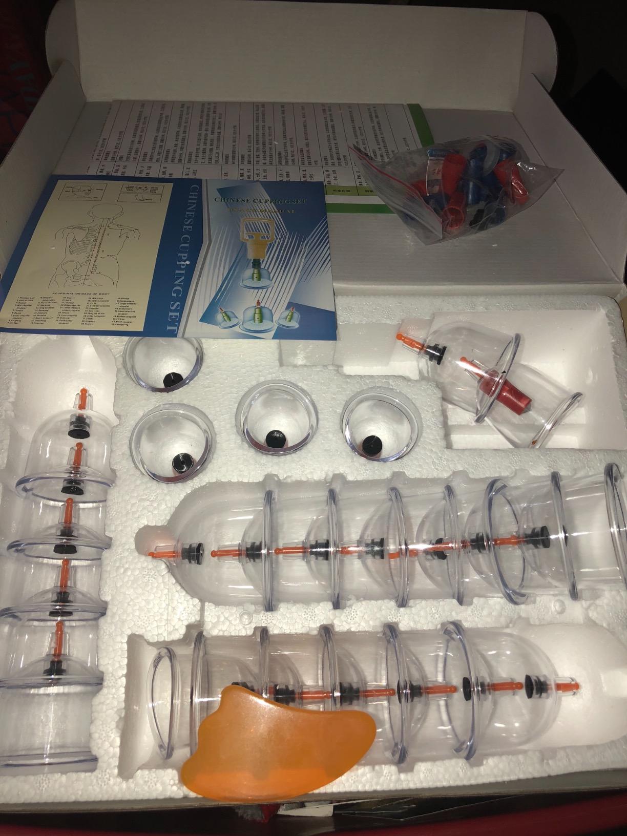 Cupping Kit for Massage Therapy Set with Pump 12 Massage Cups for Cellulite Reduction Muscle Back Pain Relief Physical Therapy customer photo 1
