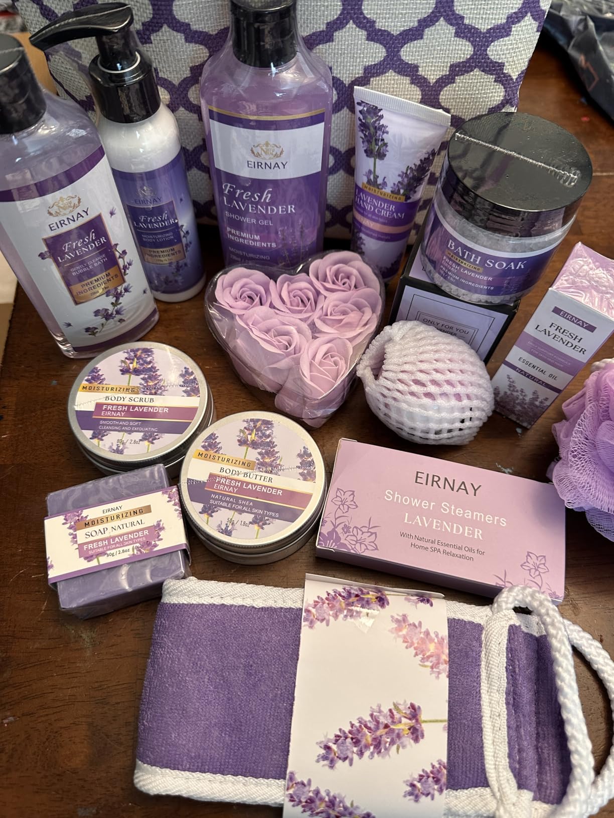 Gift for Women, Spa Gift Baskets for Women - 17pcs Lavender Sets with Body Lotion, Bubble Bath, Relaxing Bath Sets, Birthday Christmas Gifts for Her, Spa Kit for Mom Wife Sister Friend customer photo 2