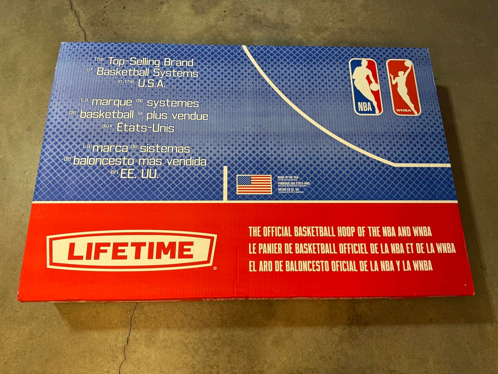 Lifetime NBA League Edition Portable Basketball Hoop, Adjustable Height 7.5-10 Ft, 44 Inch Shatterproof Polycarbonate Backboard, Steel Frame, Black/Clear customer photo 1