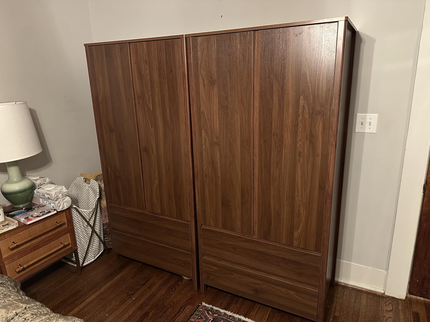 MAISONARIA Wardrobe with 2 Doors and 2 Drawers, 70.9