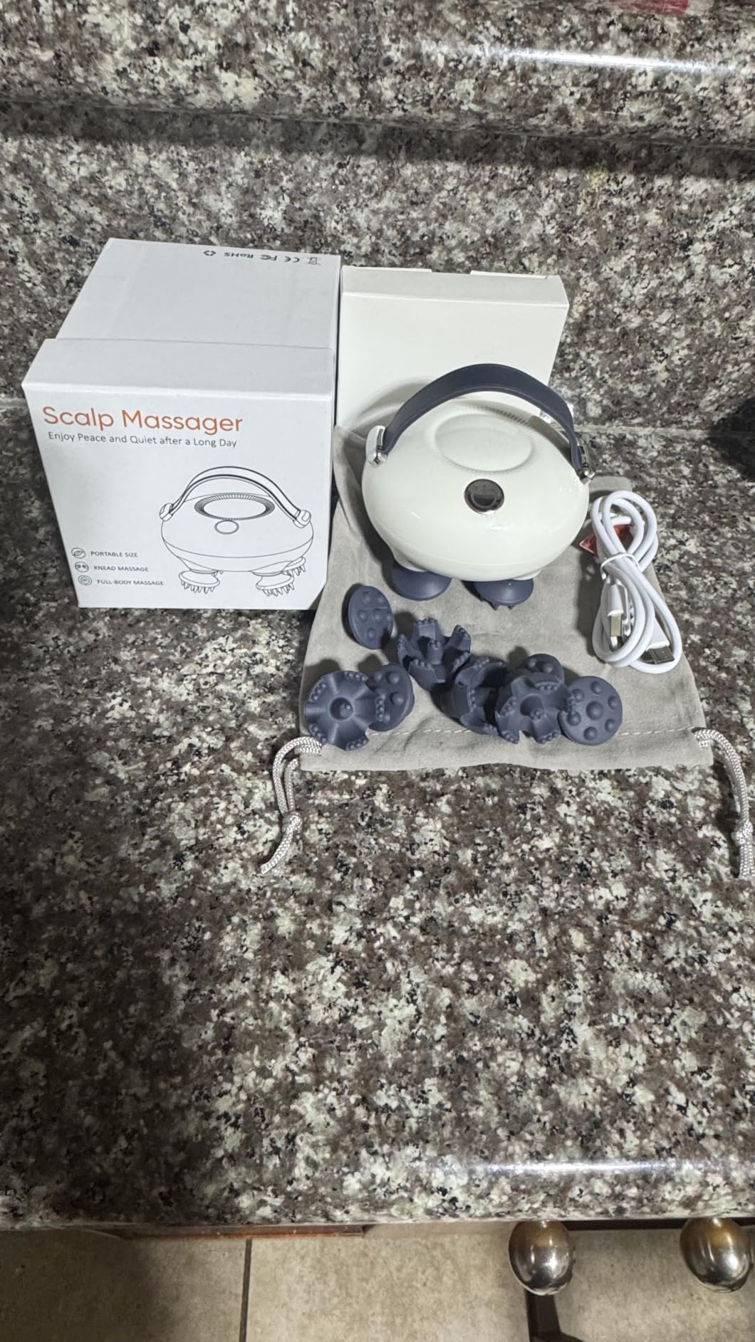 Scalp Massager, Head Massager Scalp with Tangle-Resistant Design, Portable Head Massager, Hair Massagers with 12 Massage Heads, 3 Modes, Mothers Day Gifts, Father Day Gifts for Mom, Dad customer photo 2