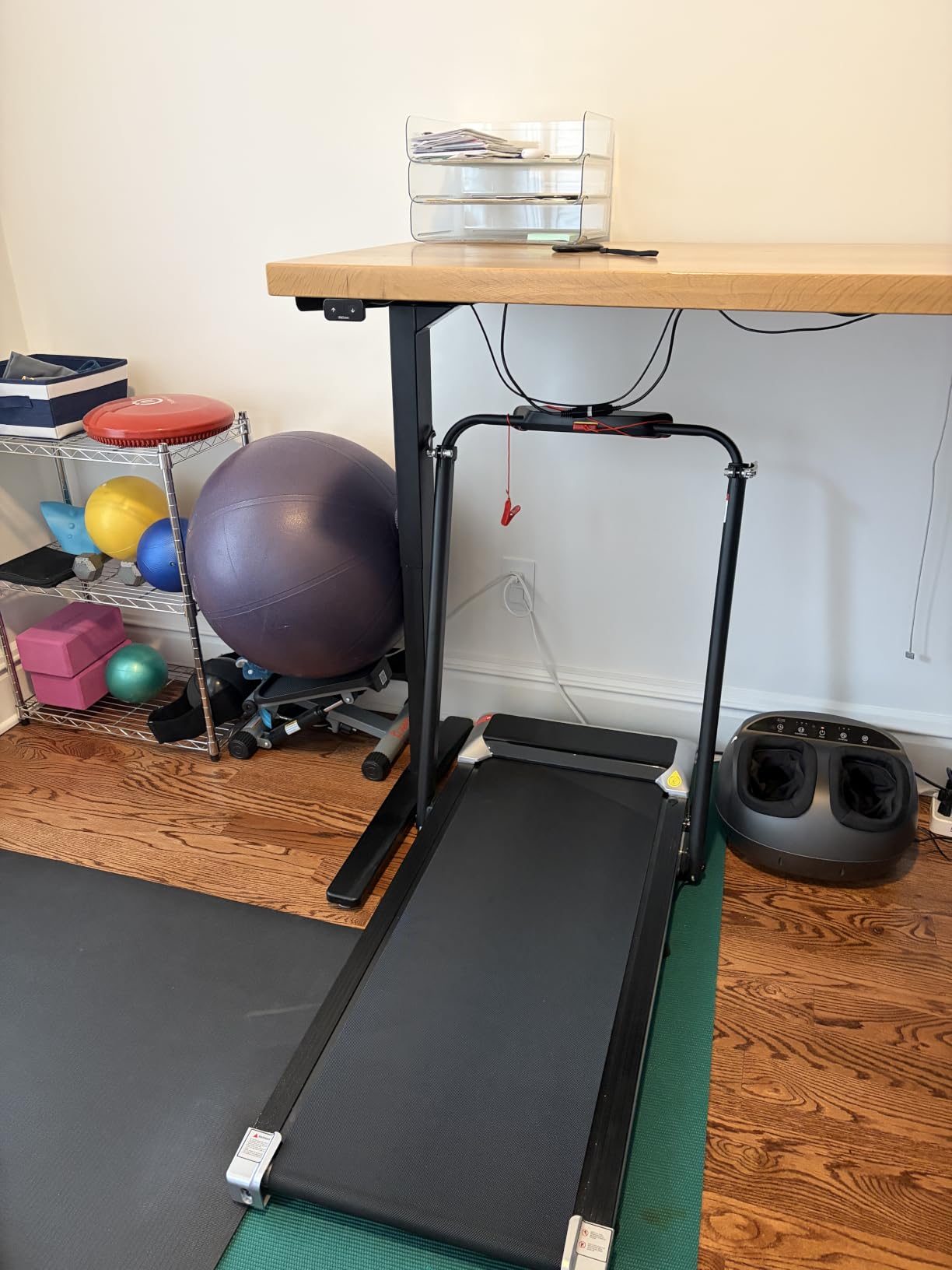 TOPUTURE Walking Pad Treadmill with 12% Incline, 6 in 1 Folding Treadmill with Adjustable Handle Bar for Home/Office, Under Desk Treadmills Portable Walking Pad with App, Remote Control & LED Display customer photo 2