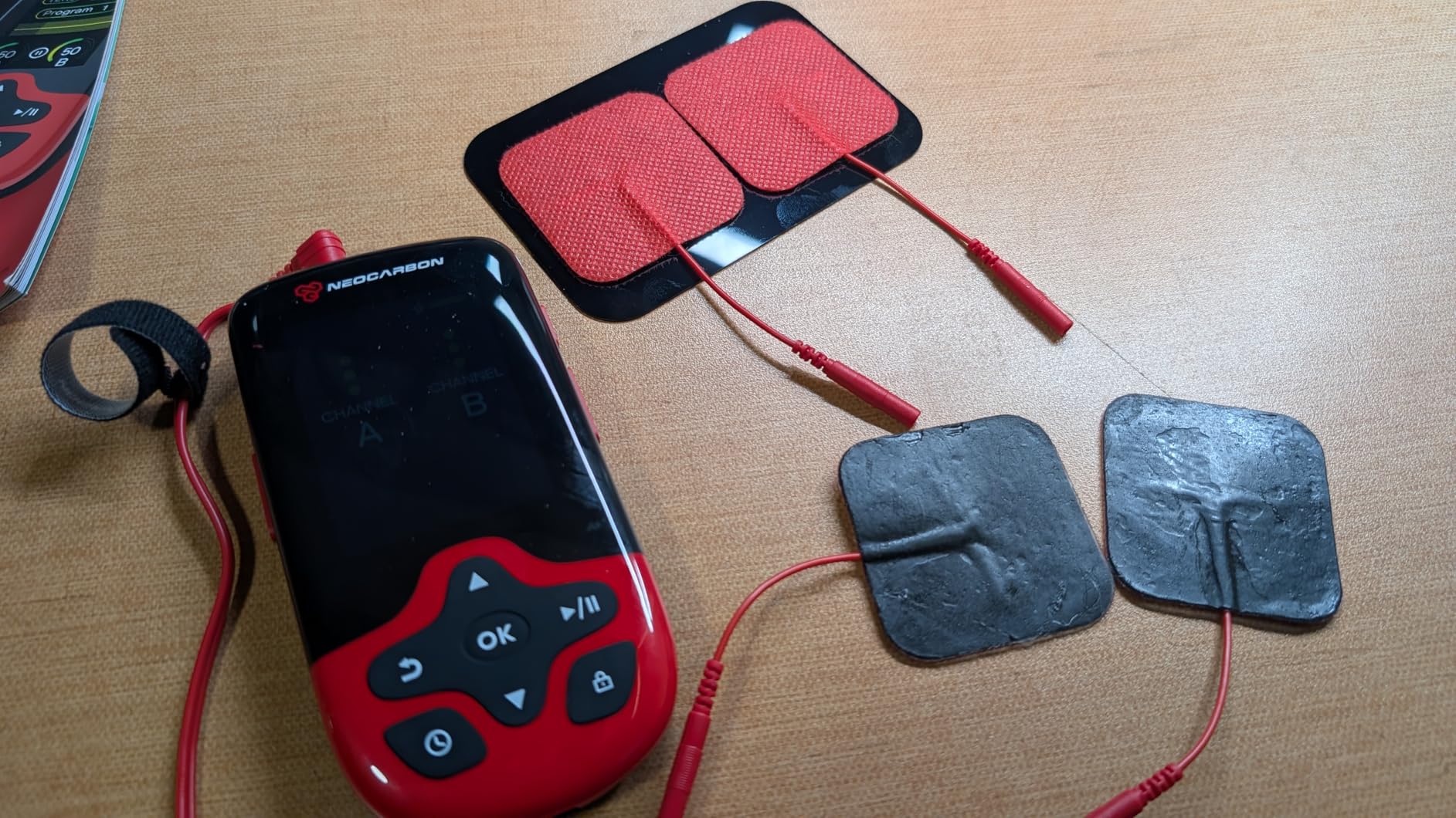 NEOCARBON TENS Unit Muscle Stimulator Ultra for Pain Relief, Black | Pain Relief & Muscle Recovery, PMS Steady Mode, Ultra Performance & Color Screen, Dual Channel & Accessories Kit customer photo 1
