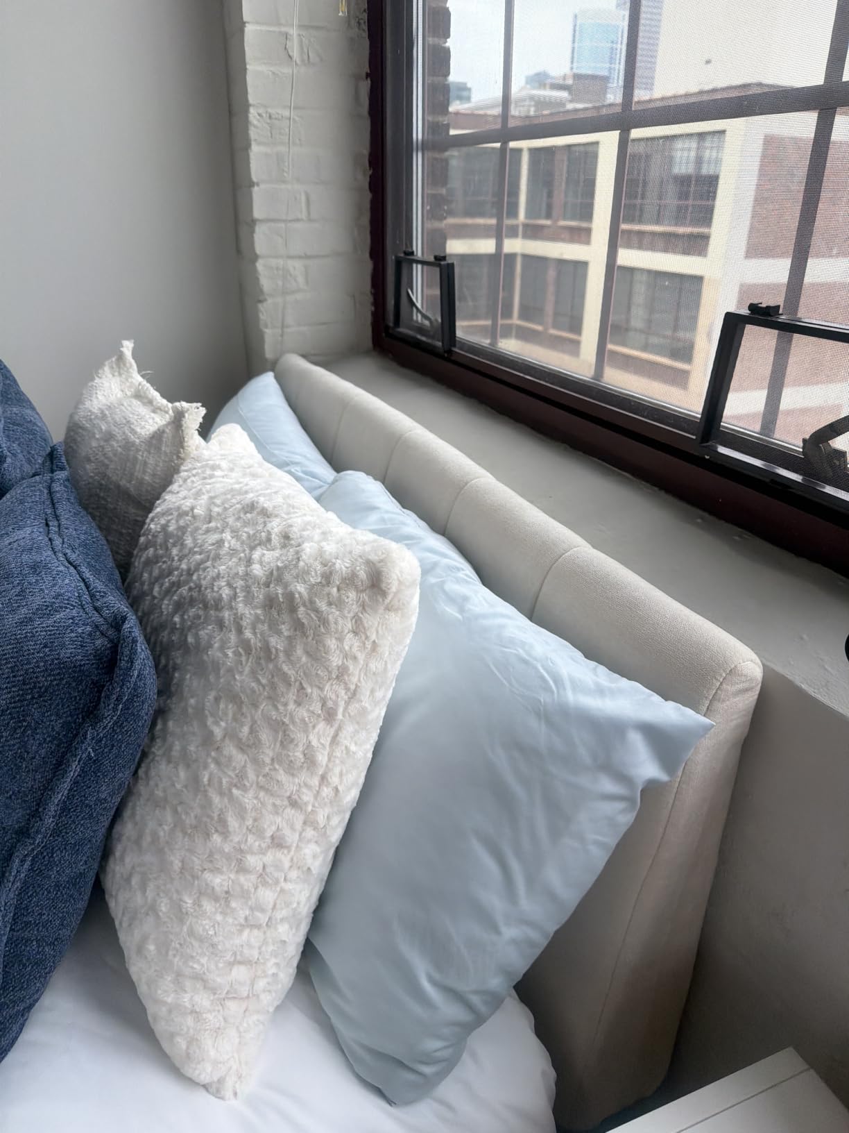 Queen Size Headboard Only - No Assembly Required, Beige | Linen Fabric and Extra-Thick Foam, Modern Style Headboard Queen Size customer photo 1