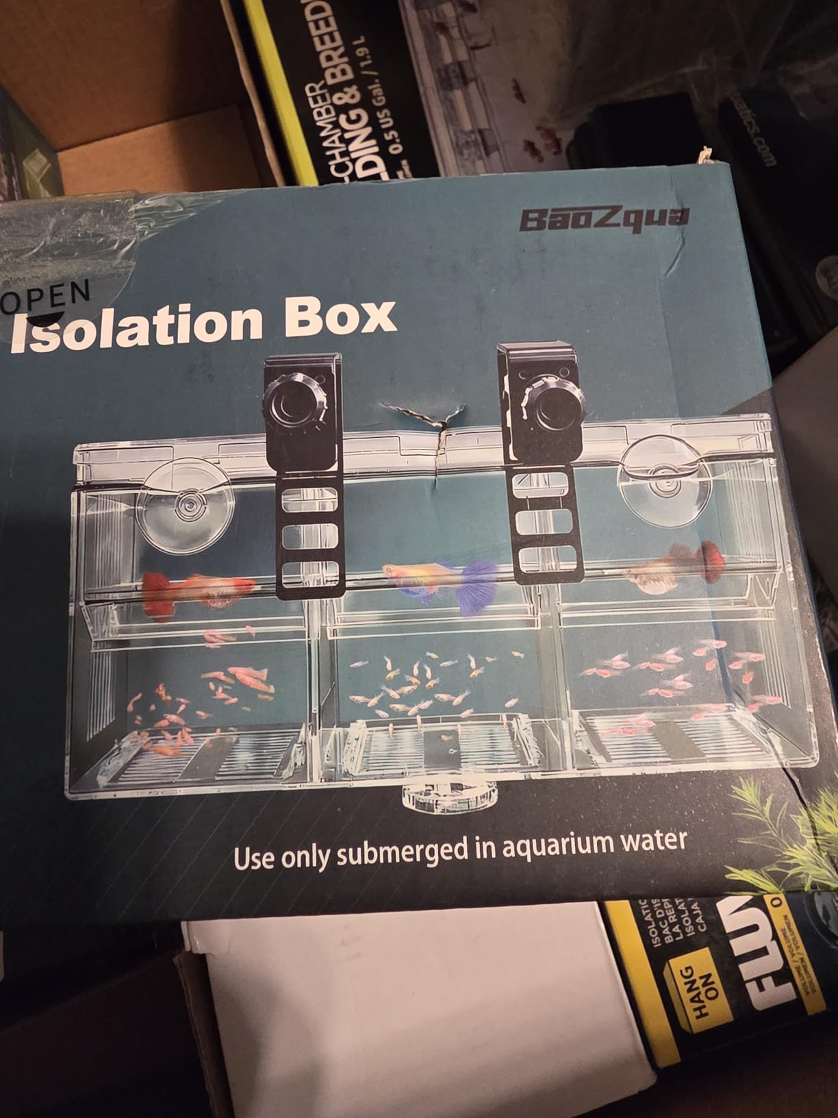 Triple-Chamber Fish Breeder Box for Fish Tank, Guppy Fry Nursery | Isolates bettas or shrimp in your aquarium customer photo 2