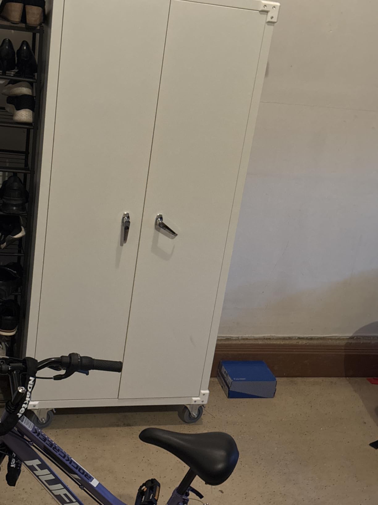 71-Inch Garage Storage Cabinet with 2 Drawers, Pegboard and Wheels - Lockable Metal Cabinet customer photo 1