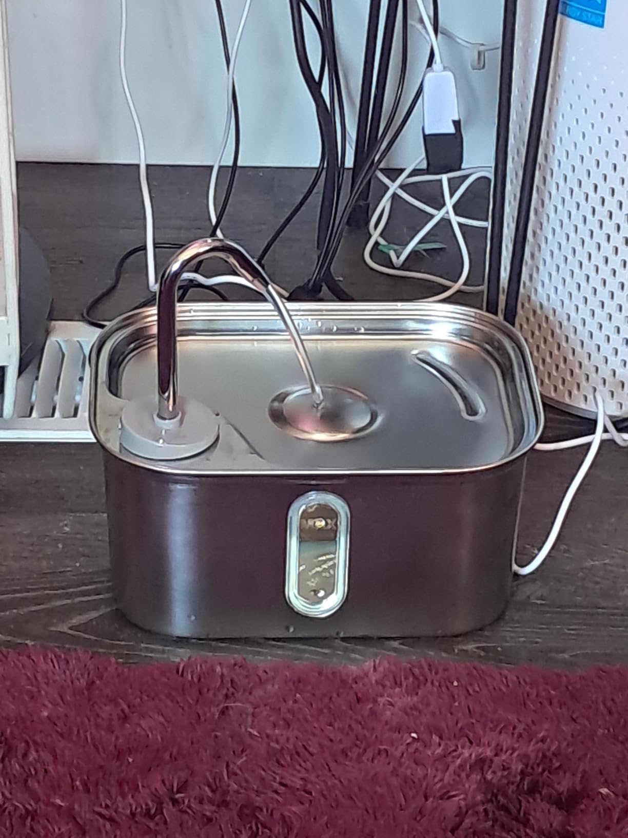 Cat Water Fountain Stainless Steel for Cats Indoor 2.5L 85oz by BPA-Free SUS304, Effective 6-Layer Filter Cat Fountain for Drinking 20dB Ultra Quiet Metal Pet Water Fountain (Fountain+1 Filter) customer photo 1