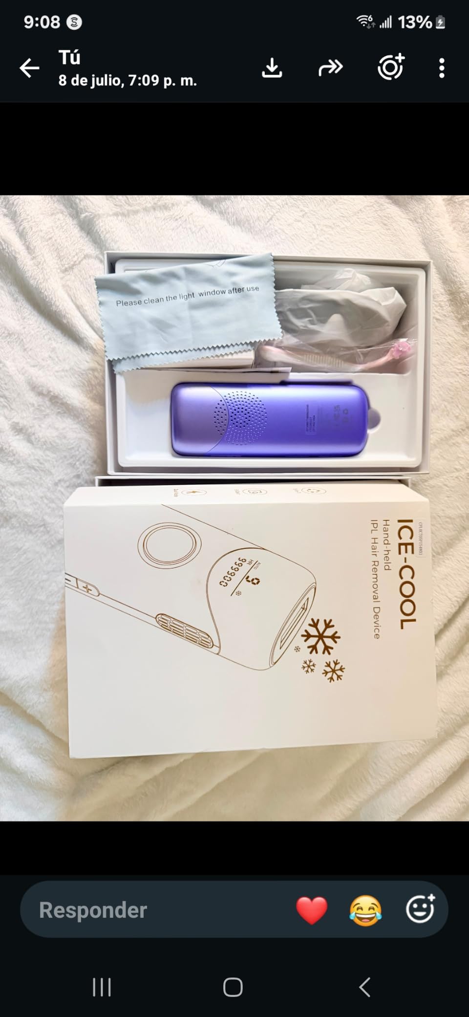 Ubroo Laser Hair Removal for Women, 97.6% Hair Reduction in 2 Session, 5℃ Ice Cooling IPL Hair Removal Device, Hair Remover at Home for Legs Bikini Armpits Facial (Gold) customer photo 1