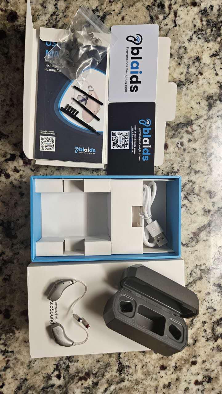 BlaidsX Neuro Hearing Aids, Bluetooth Rechargeable OTC Hearing Aids for Seniors and Adults, Mobile App Hearing Test Audiogram & Noise Cancellation, Dual Mic & 32 DSP Channels | USA-Designed customer photo 1