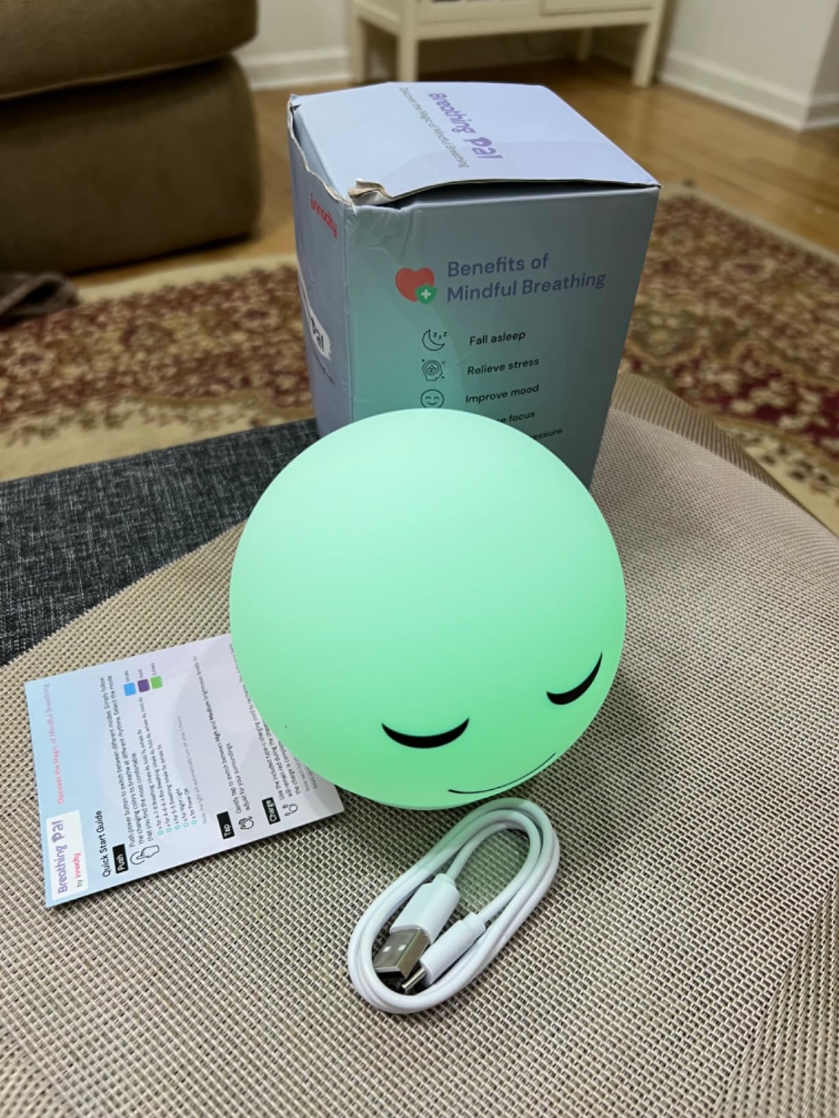 Breathing Pal, Anxiety Relief Kid Breathing Light for Calm Down Corner | 3 Breathing Modes, Guided Mindfulness Meditation Lamp, Stress Relief Items for Classroom & Sleep, Calm Down Corner Supplies customer photo 2