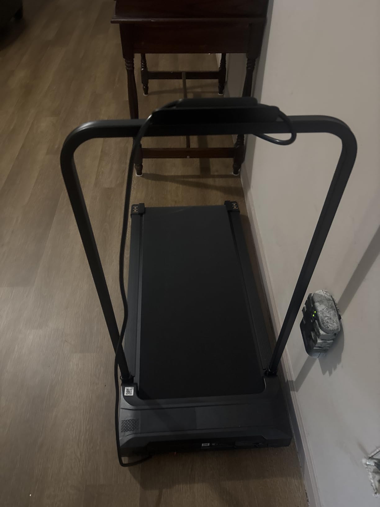 Walking Pad Treadmill for Home - Folding Treadmills with Handle Bar Portable Compact Fold up Indoor Foldable Handles Electric Walk Pads Small Spaces Mini Running Quiet Under Bed Office customer photo 1
