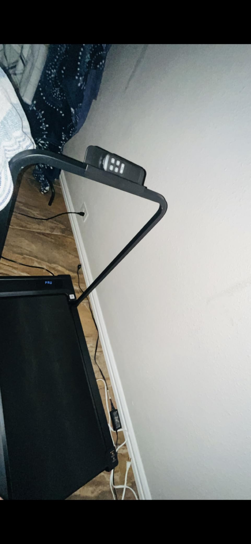 Walking Pad Treadmill for Home - Folding Treadmills with Handle Bar Portable Compact Fold up Indoor Foldable Handles Electric Walk Pads Small Spaces Mini Running Quiet Under Bed Office customer photo 2