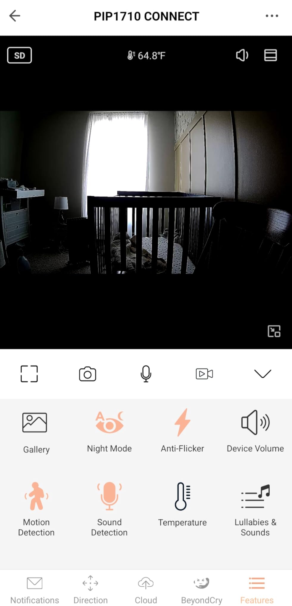 Motorola Nursery PIP1710 Connect Baby Monitor with AI Cry Detection & Translation | Wi-Fi HD Camera, 5