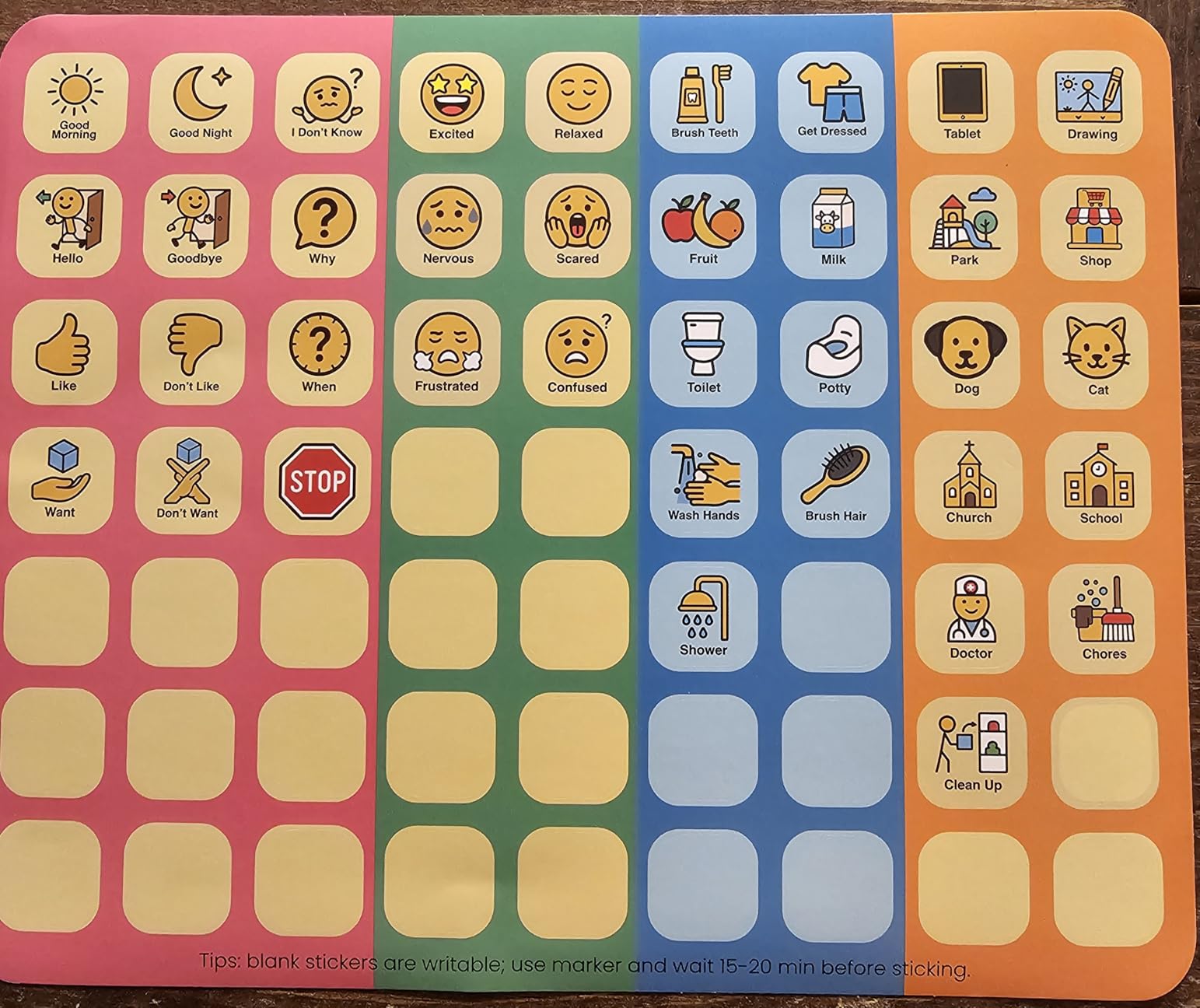 MibbyTalk AAC Device for Autism, Communication Tool for Nonverbal Kids | 32 Preset and 11 Recordable Buttons with Stickers and Silicone Case - for Home, School, and Speech Therapy, Blue customer photo 2