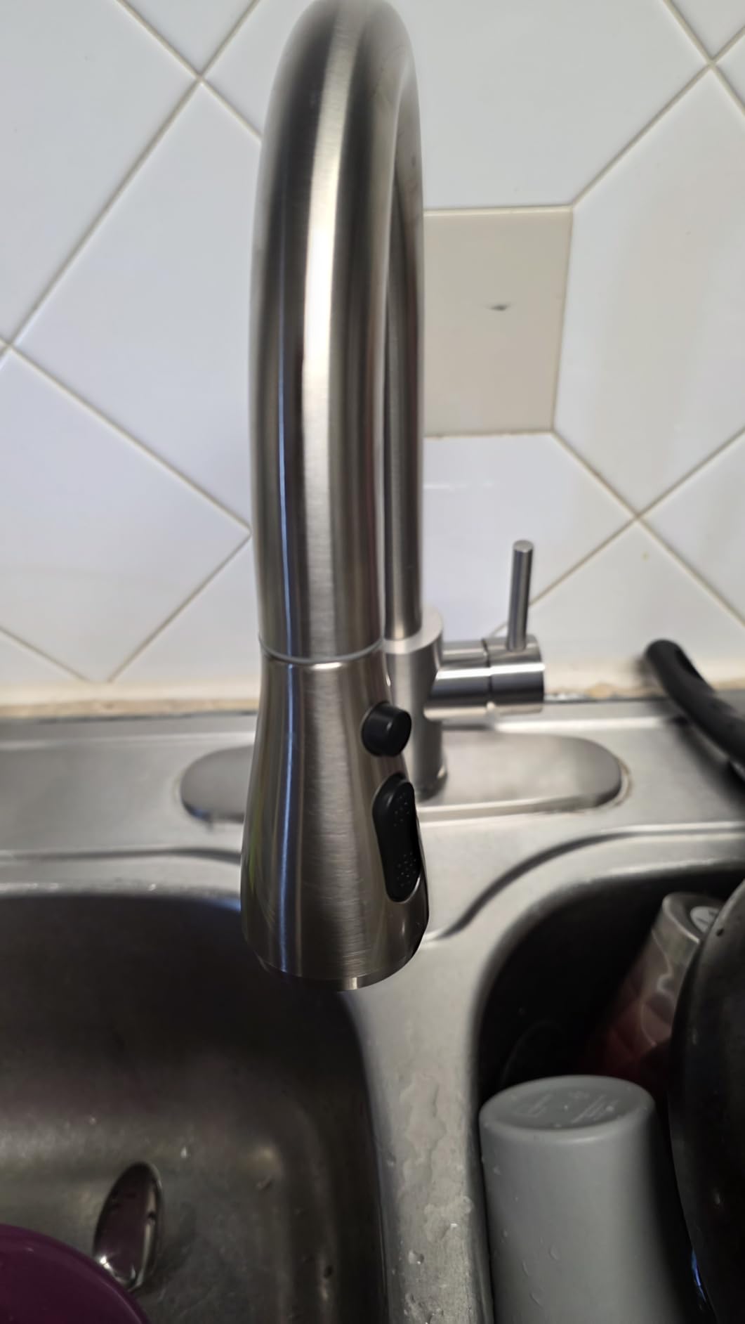 Polished Chrome Touchless Kitchen Faucet with Pull Down Sprayer customer photo 1
