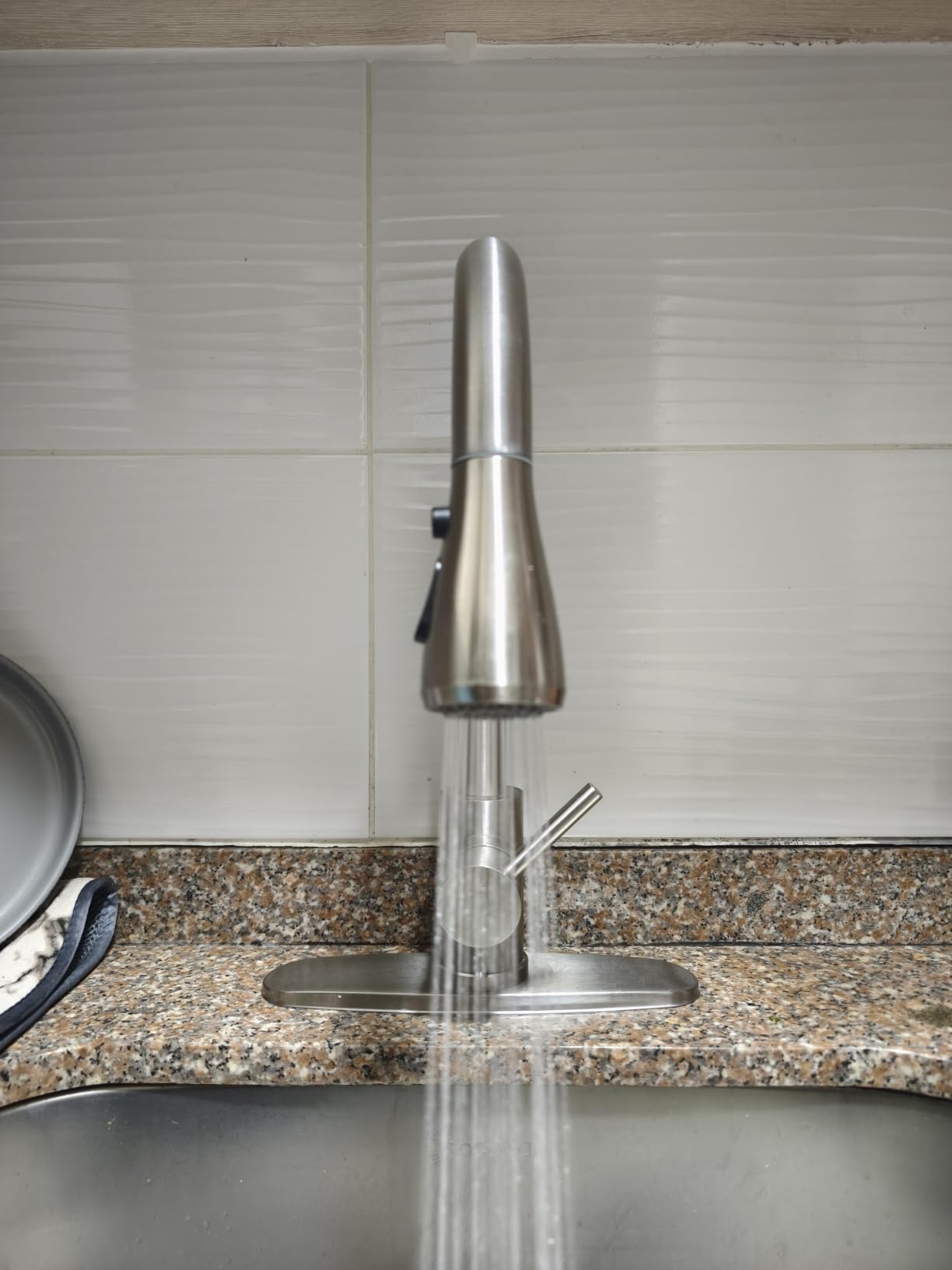 Polished Chrome Touchless Kitchen Faucet with Pull Down Sprayer customer photo 2