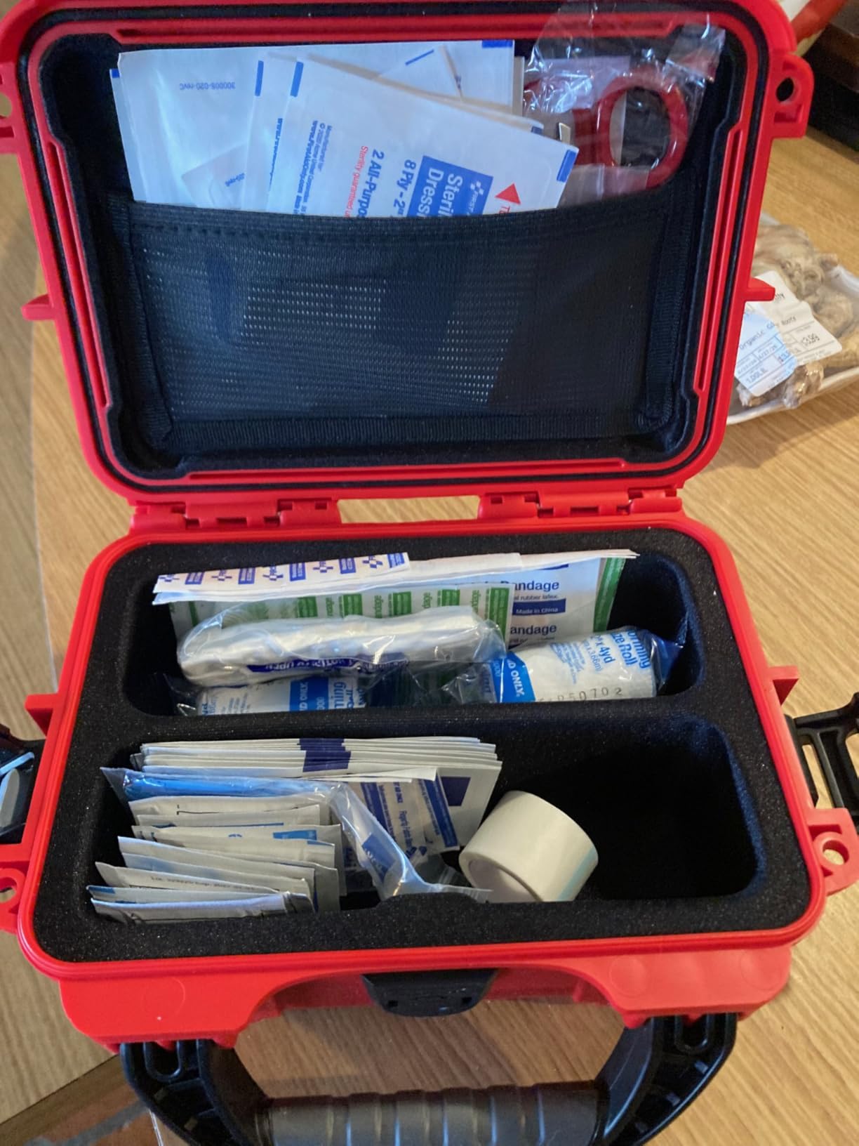 NANUK 904 Waterproof First Aid Kit 110pcs - Durable, Pre-Stocked First Aid Emergency Kit with Bandages, Tick Removal Tool, and More - Dustproof, Impact-Resistant, Floats (10.2 in x 7.9 in x 4.5 in) - Red customer photo 2