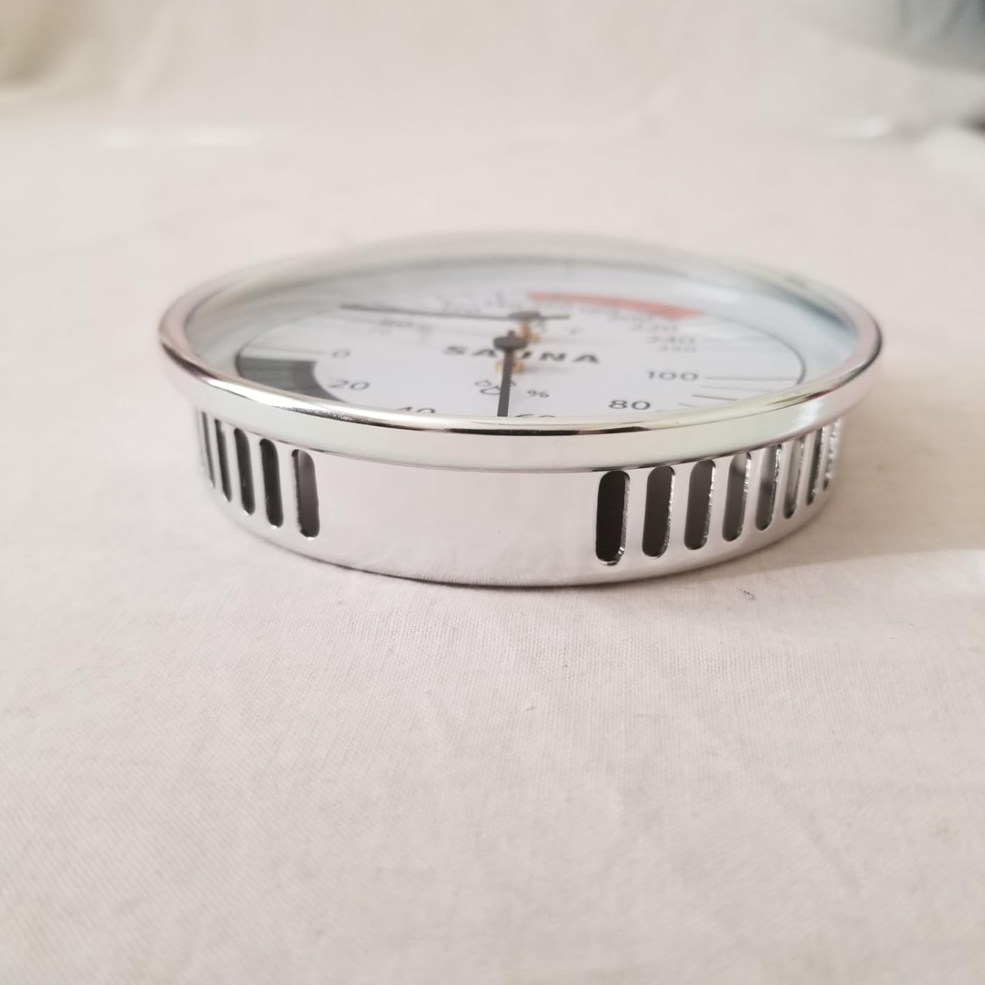 Sauna Thermometer and Hygrometer, Mechanical Humidity and Temperature Gauge | Aluminum Frame Wall Mounted for All Saunas, Sauna Accessories, Range 70-250°F (20-120 °C), 0-100% RH customer photo 2