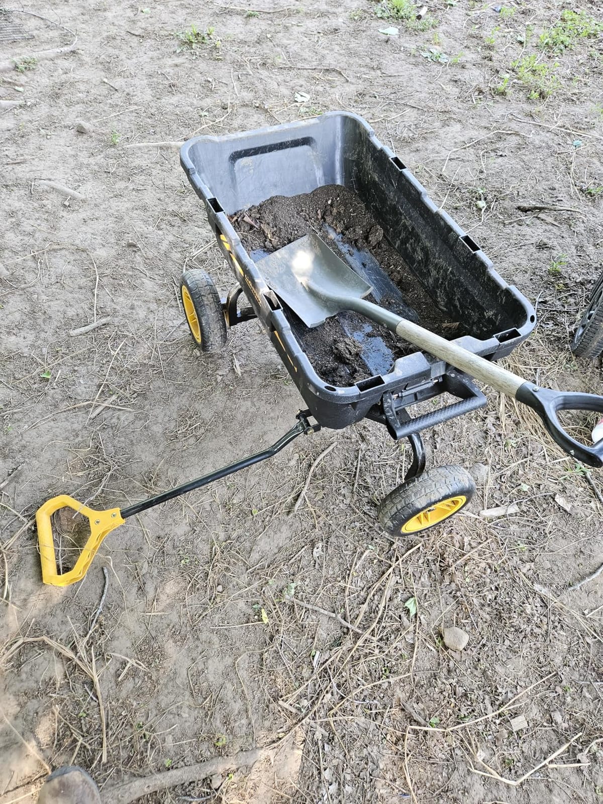 CAMMOO 10-in NO-Flat Tires 900lb Garden Dump Cart Wheelbarrow Garden Wagon customer photo 2